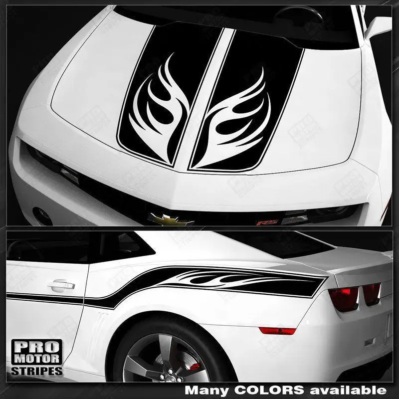 Chevrolet Camaro 2010-2015 Racing Wings Top And Side Stripes 1