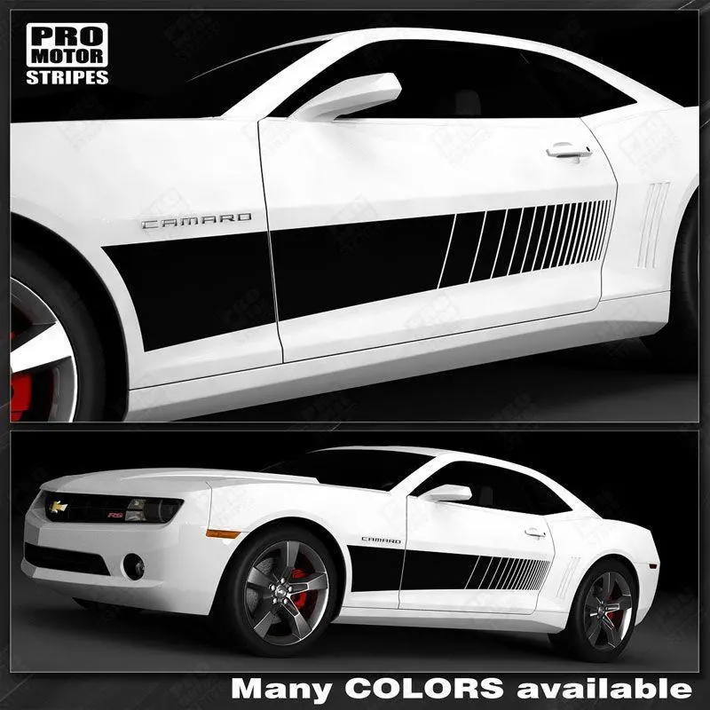 Chevrolet Camaro 2010-2024 Wide Panel Strobe Side Stripes 1