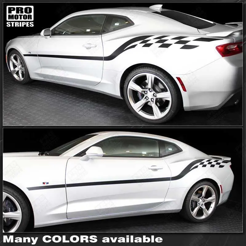 Chevrolet Camaro 2010-2024 Checkered Style Side Stripes 1