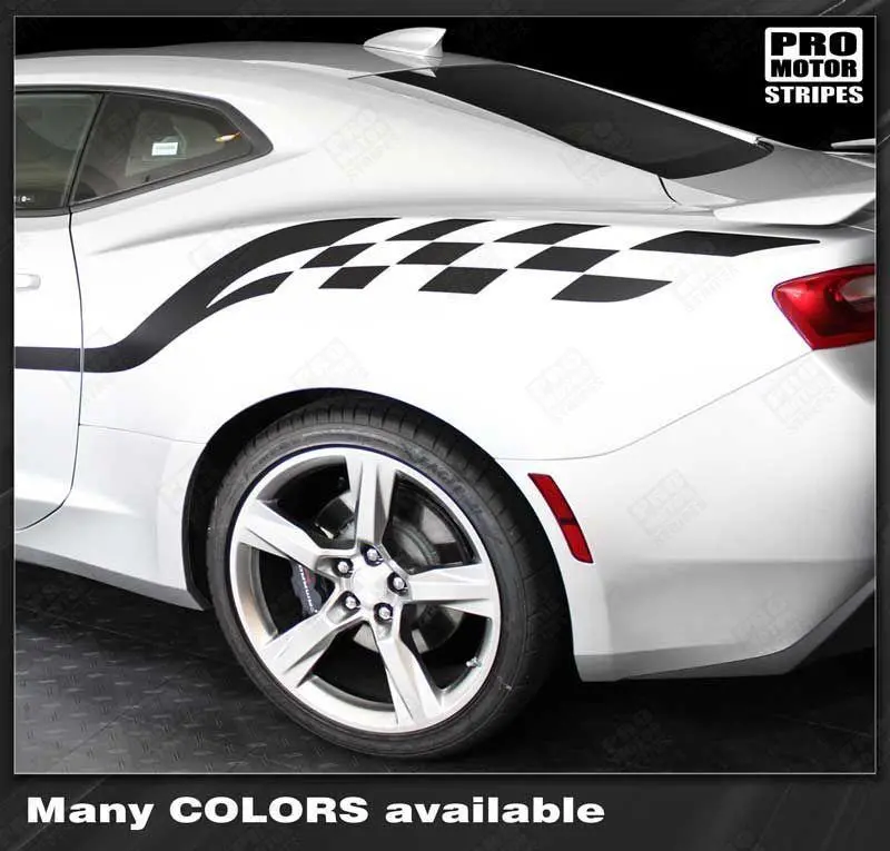 Chevrolet Camaro 2010-2024 Checkered Style Side Stripes 1