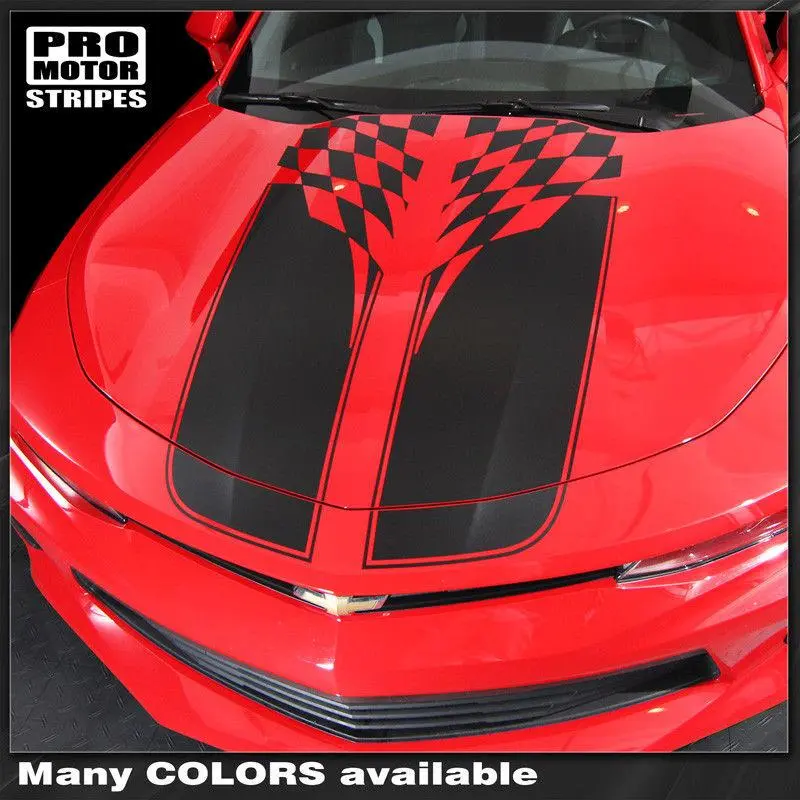 Chevrolet Camaro 2016-2024 Front & Rear Checkered Stripes 1