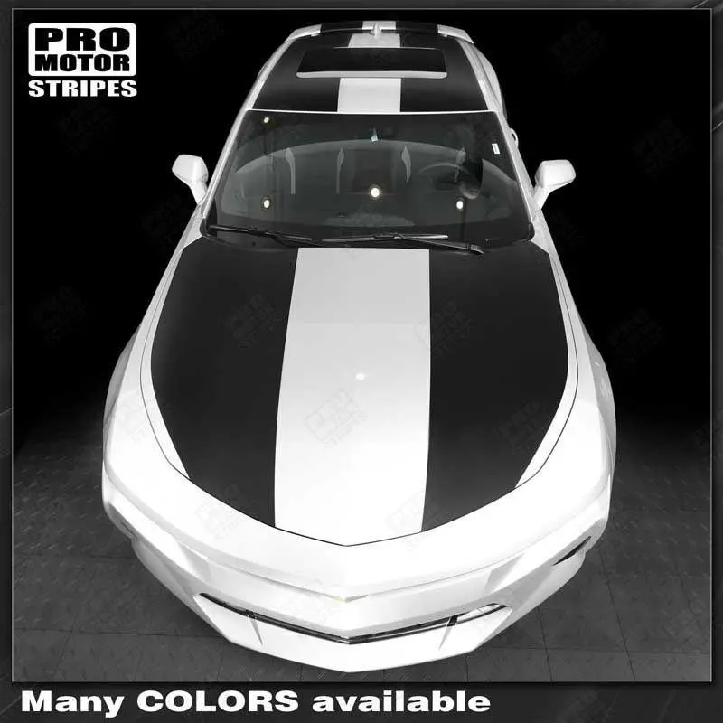 Chevrolet Camaro 2016-2024 Over The Top Stripes Hood, Roof & Rear 1