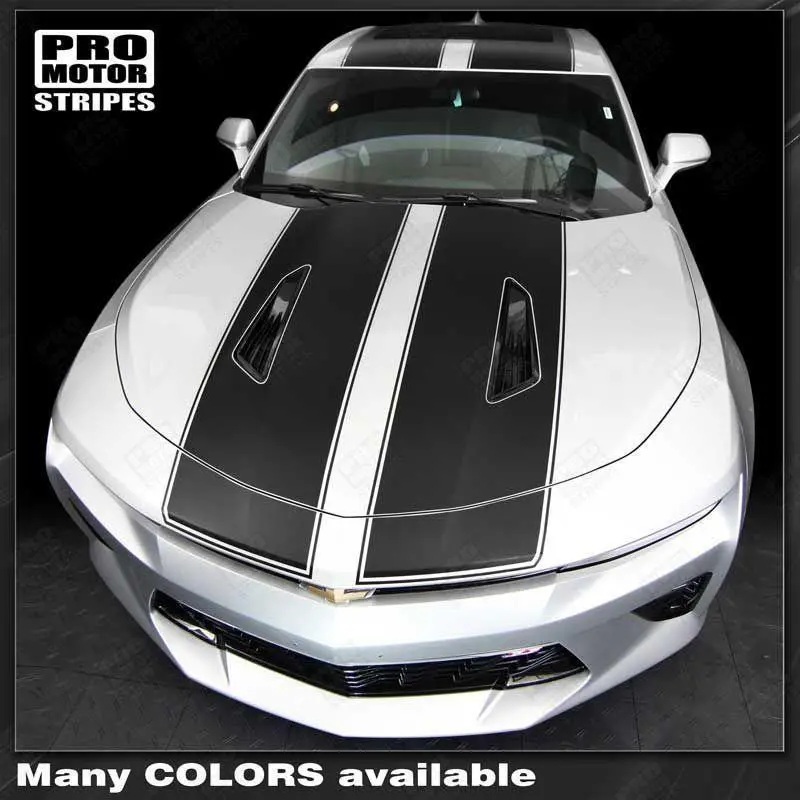 Chevrolet Camaro 2016-2018 -Ss- Top Double Stripes W/ Pinstripes 1