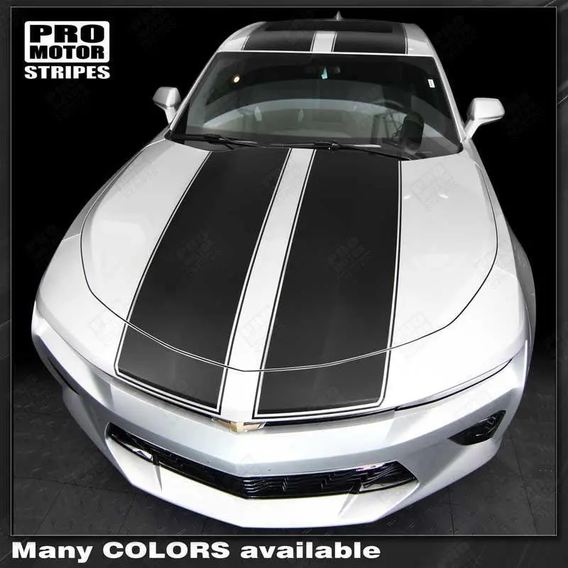 Chevrolet Camaro 2016-2018 Top Double Stripes With Pinstripes 1