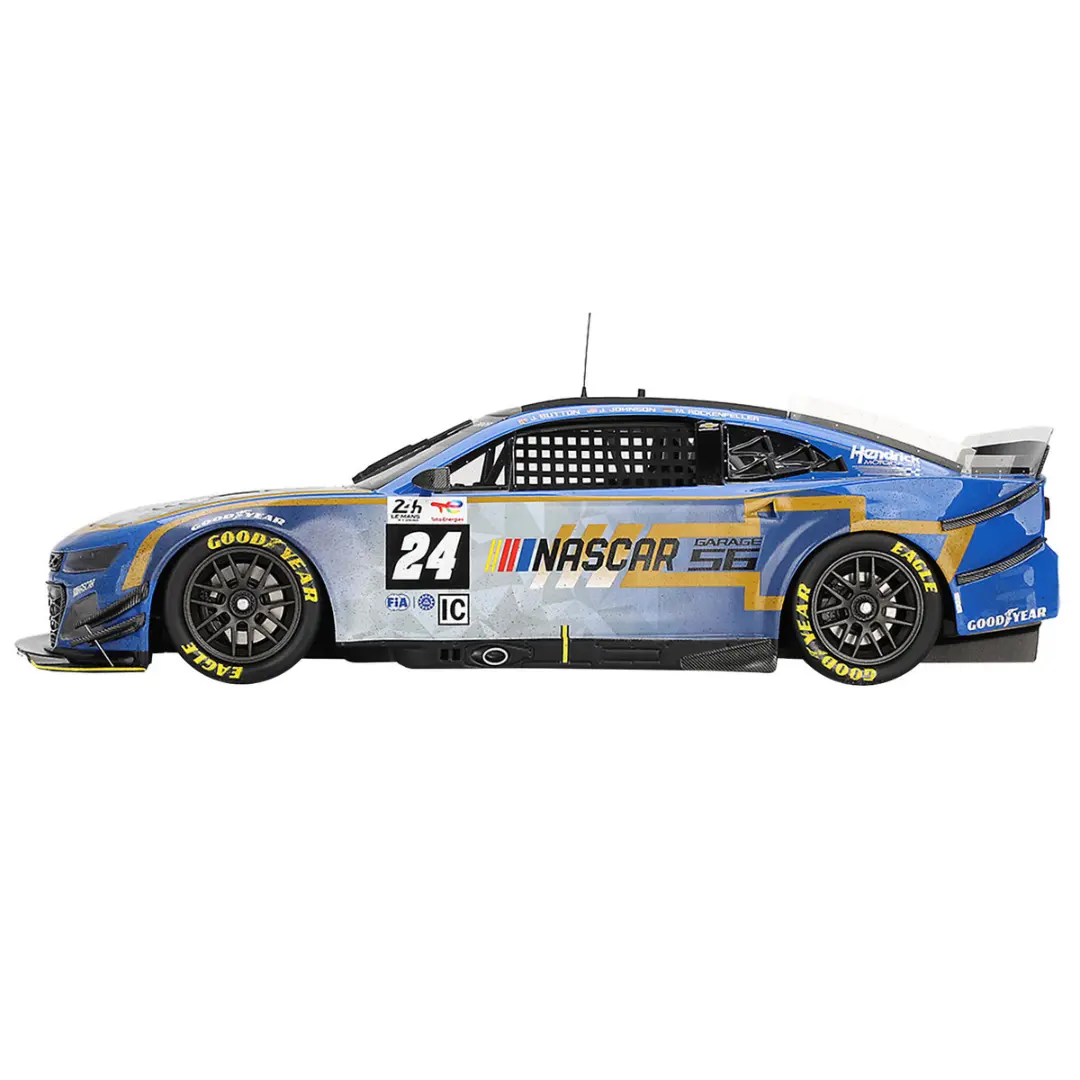 Chevrolet Camaro Zl1 #24 Jenson Button - Jimmie Johnson - Mike Rockenfeller (Post-Race Weathered Version) "Hendrick Motorsports - Nascar Next Gen Garage 56" Innovative "24 Hours Of Le Mans" (2023) 1/18 Model Car 2
