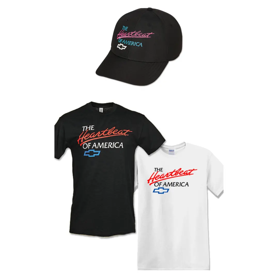 Retro Chevrolet Heartbeat Of America T-Shirt & Hat Bundle 1