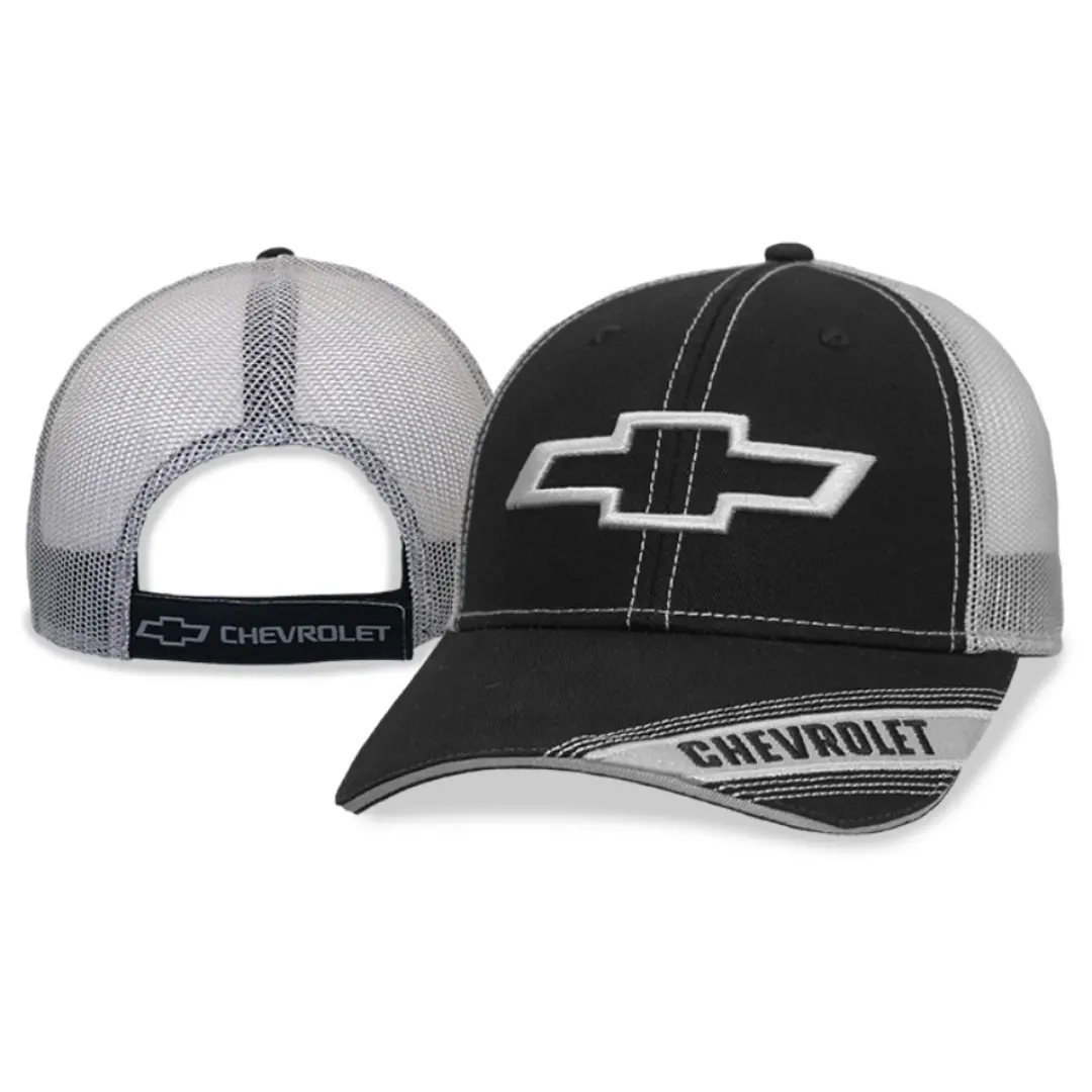 Chevrolet Mesh Hat / Cap Black & Grey 1