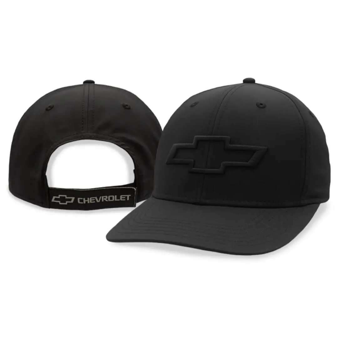 Chevrolet Open Bowtie Hat / Cap Black With Black 1