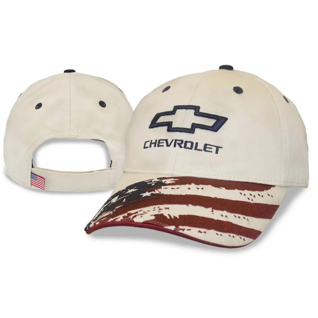 Chevrolet Stars & Stripes Stone Hat / Cap With Open Bowtie 1