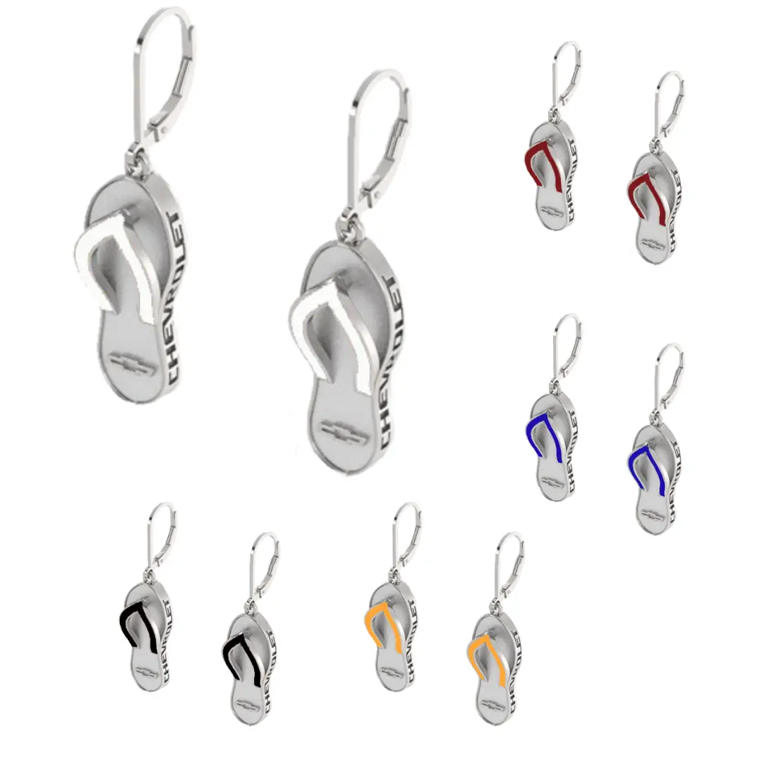 Chevrolet Bowtie Flip Flop Earrings 1