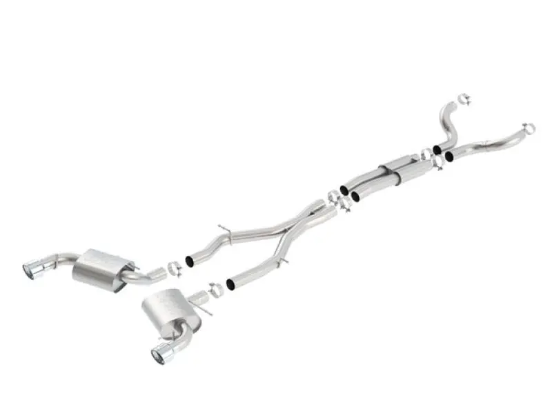 Borla 2016-2024 Chevrolet Camaro 6Th Gen Ss 6.2L Atak Catback Single Split Rear Exit Exhaust W Single Tips 1