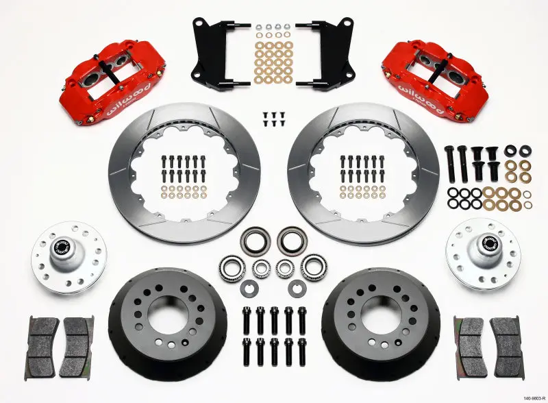 Wilwood 1967-1969 Chevrolet Camaro 1St Gen Narrow Superlite 6R Front Hub Kit 12.88In Red 1
