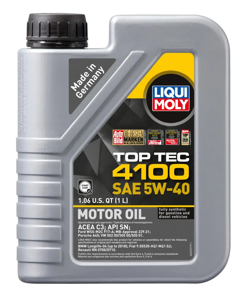 Liqui Moly 5W40 Top Tec 4100 Motor Oil 1 Liter 1