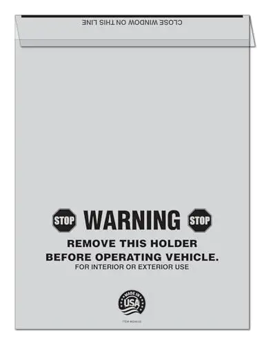 Premium Fold Over Forms Holder For Vehicle Documents – 9-1/2" X 14" Clear Plastic Pouch – Secure Inside Or Outside Vehicle – Easy Roll-Up Window Installation 1