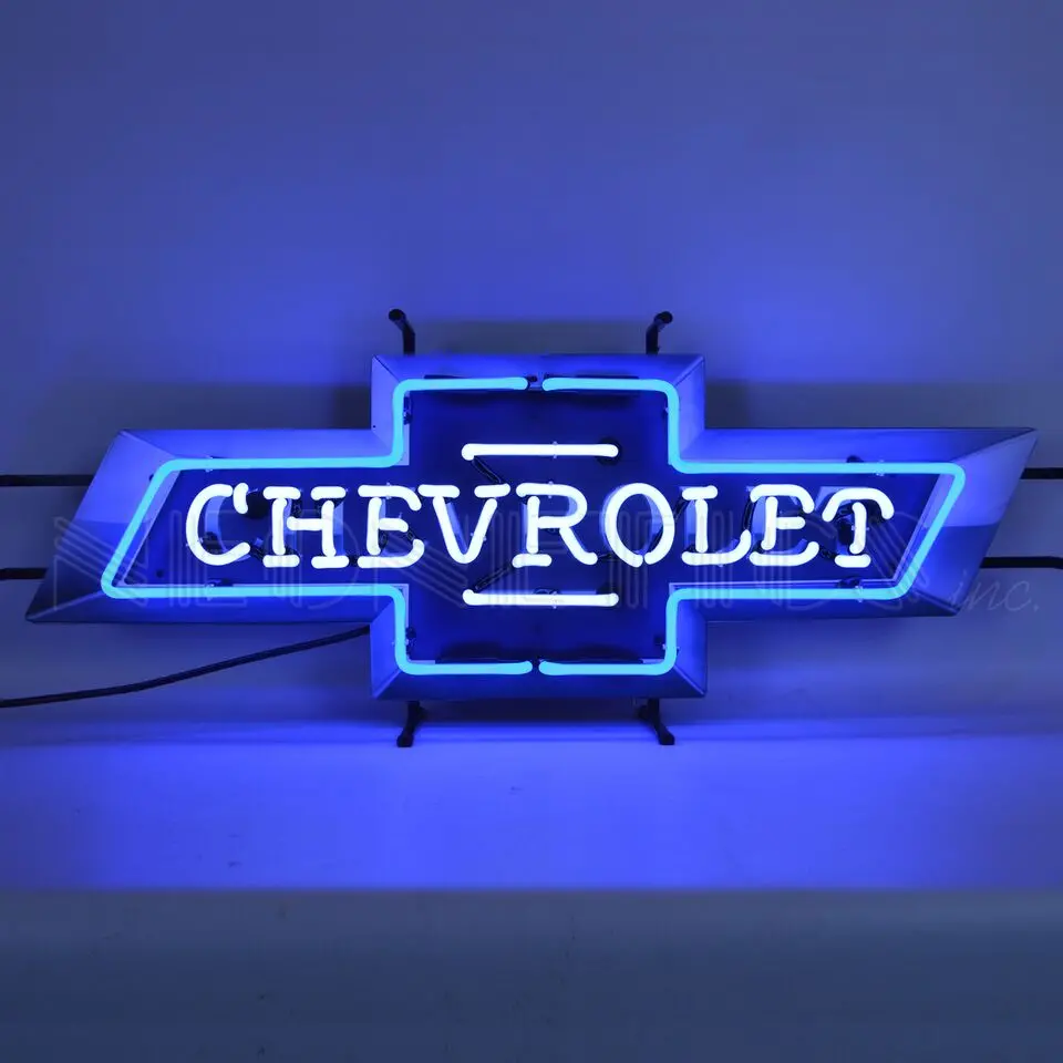 Chevrolet Bowtie Neon Sign With Backing 1