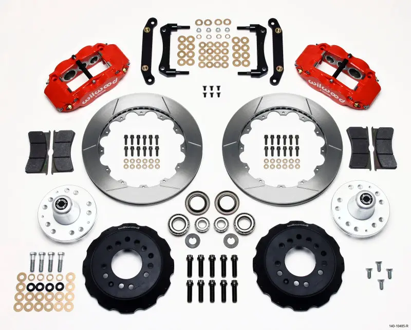 Wilwood 1970-1978 Chevrolet Camaro 2Nd Gen Narrow Superlite 6R Front Hub Kit 12.88In Red (*Line Kit Needed*) 1