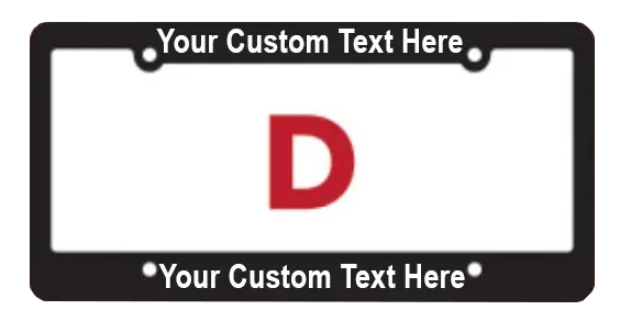 Custom License Popular Plate Frame Model D 1