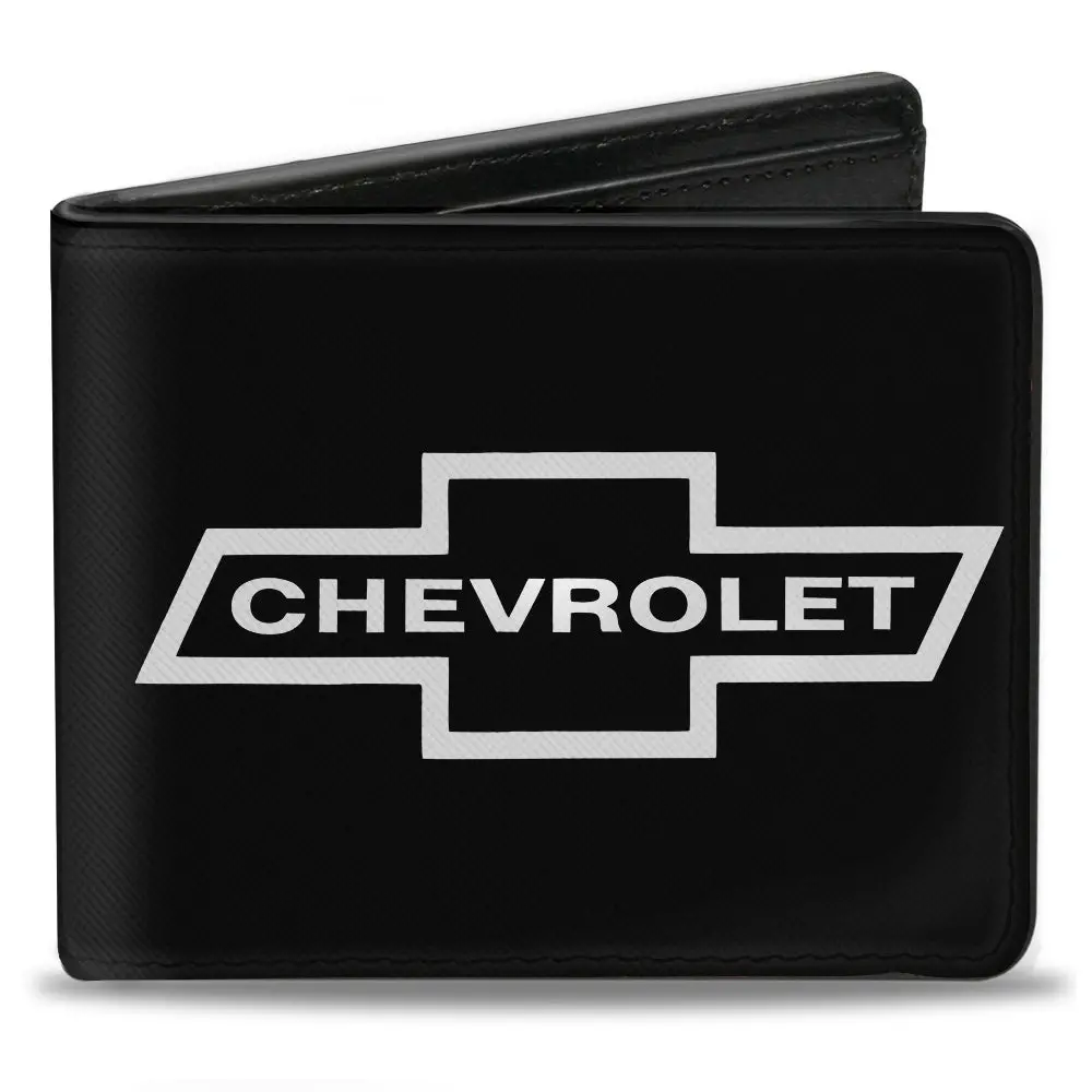 1965 Chevrolet Bowtie Black & White Bi-Fold Wallet 1