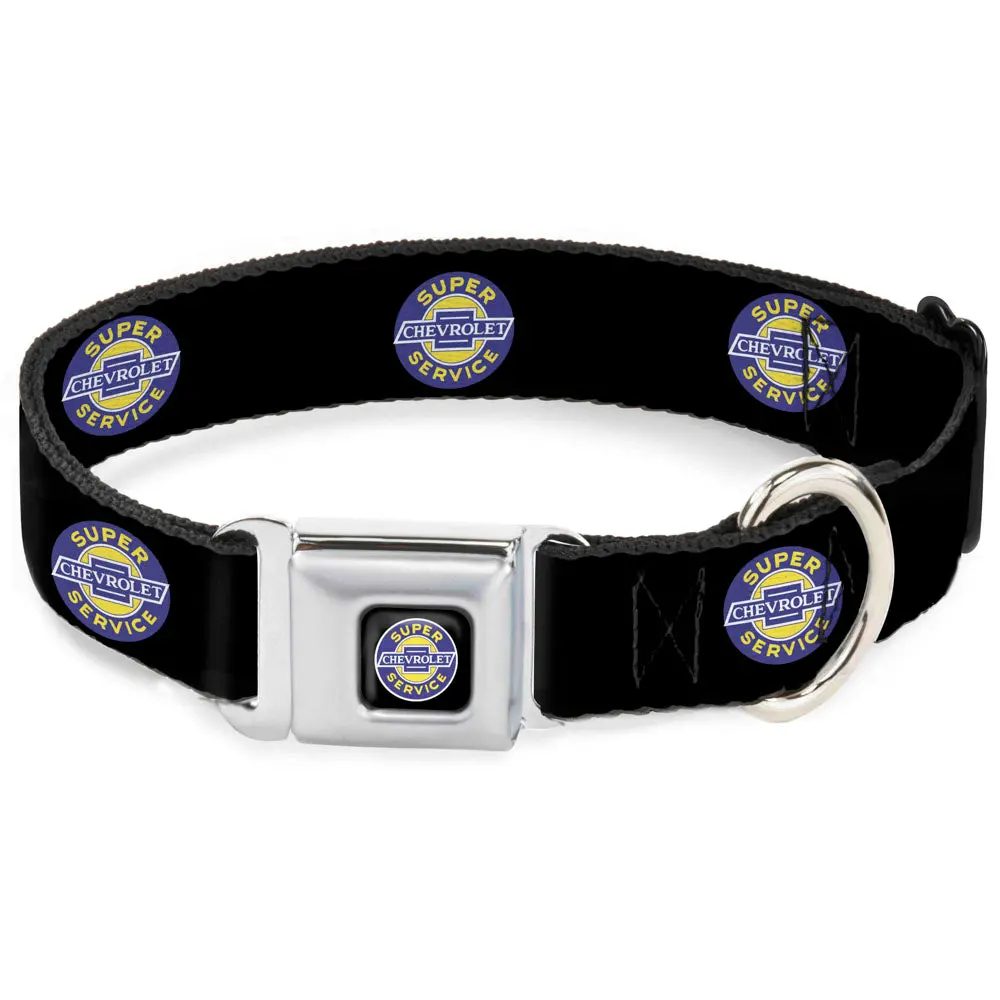 Chevrolet Super Service Logo Seatbelt Buckle Collar - Black 1