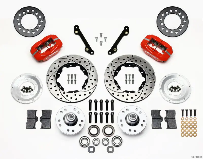 Wilwood 1979-1981 Chevrolet Camaro 2Nd Gen Forged Dynalite Front Kit 11.00In Drilled Red 1