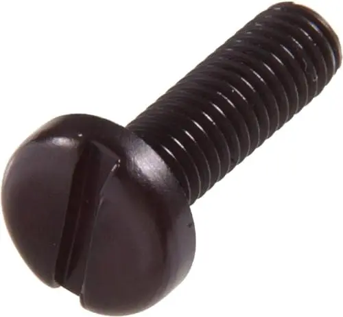 Black Nylon License Plate Screw - M6 Diameter, 1.0Mm Thread Pitch, 20Mm Length - Corrosion-Resistant Screw With Versatile Compatibility - Easy Installation With Standard Fastener - Pack Of 15 1