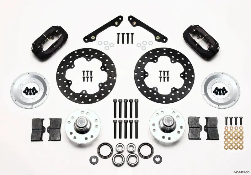 Wilwood 1979-1981 Chevrolet Camaro 2Nd Gen Forged Dynalite Front Drag Kit Drilled Rotor 1