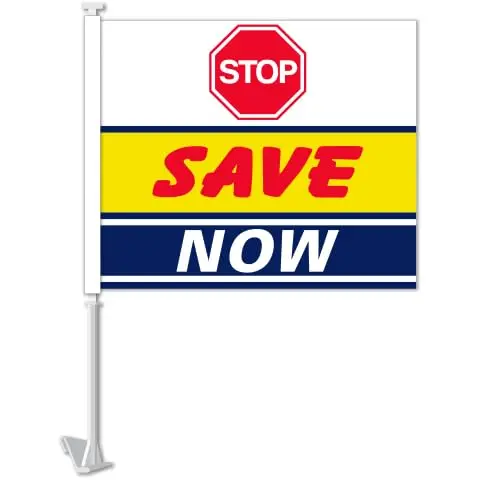 Premium Clip-On Window Flags - Standard United States Flags For Vehicles Without Antennas - Flag Size 11" X 13" With 19" Pole Length - Single-Sided Printing 5