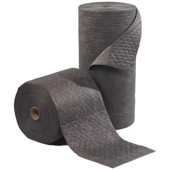 Sorbent Rolls For Oil, Solvent, Coolant & Water Spill Cleanup – 30" × 150' Perforated Absorbent Rolls – Sonic-Bonded & Laminated Options – Industrial Spill Control – 1 Roll Absorbs Up To 34-37 Gallons 1