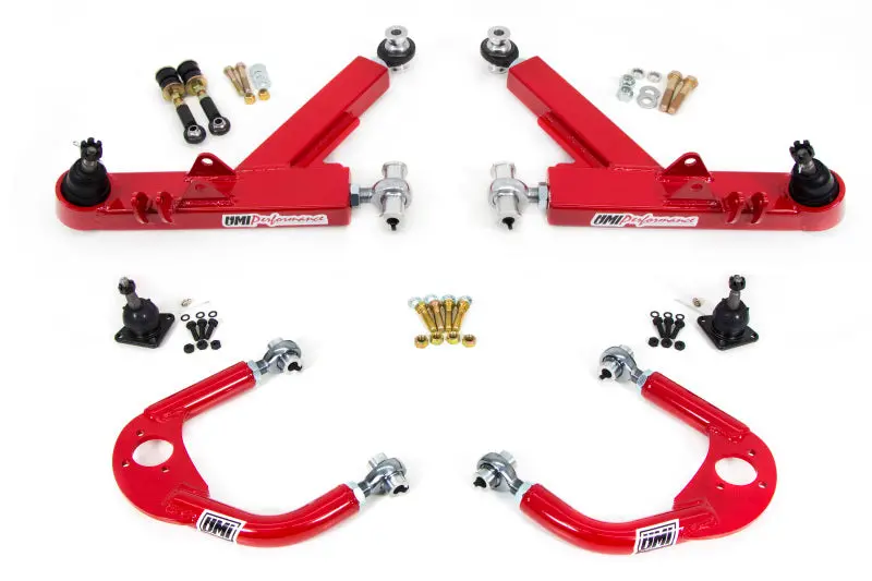 Umi Performance 1993-2002 Chevrolet Camaro 4Th Gen Gm F-Body A-Arm Kit Double Shear Mount Boxed Lower + Adj Upper 1