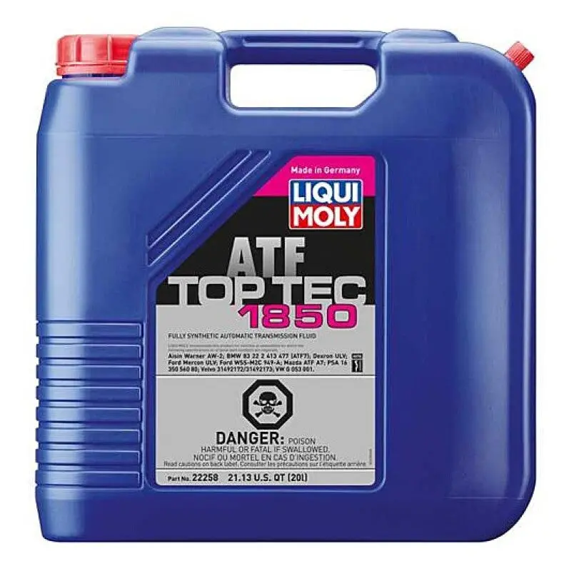 Liqui Moly 2017-2024 Chevrolet Camaro 6Th Gen 20L Top Tec Atf 1850 1