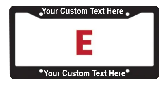 Custom License Popular Plate Frame Model E 1
