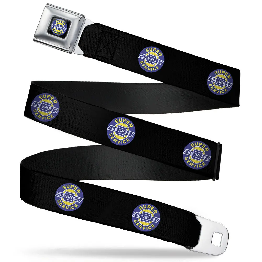 Chevrolet Super Service Logo Seatbelt Belt - Black 1