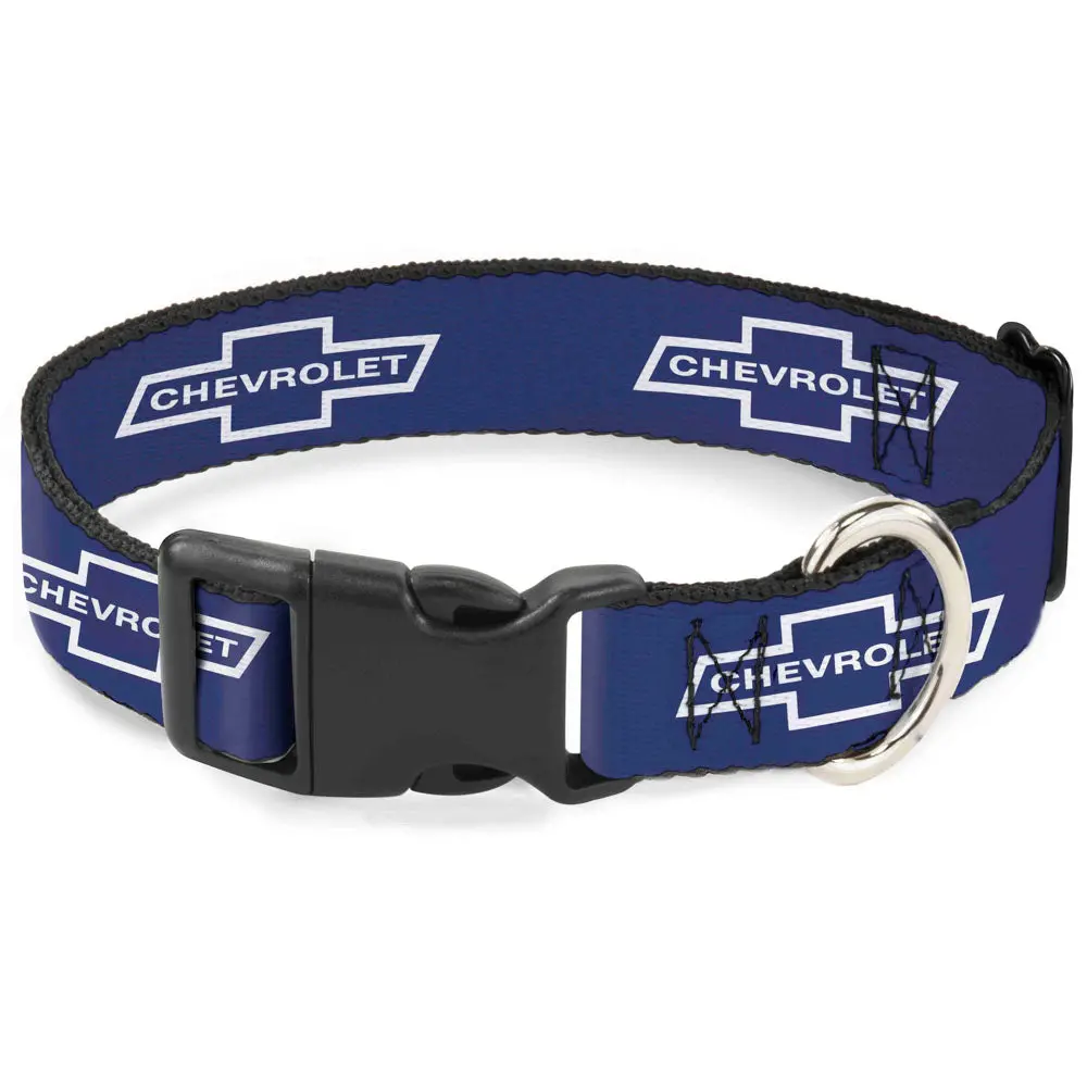 1965 Chevrolet Bowtie Blue & White Plastic Clip Collar 1