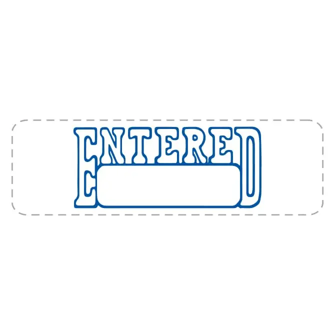 Professional Grade Self-Inking Office Stamp (Entered) – 1-5/8" × 1/2" – High-Visibility Rubber Stamp For Document Tracking, Office Use, Workflow & Record Management 1