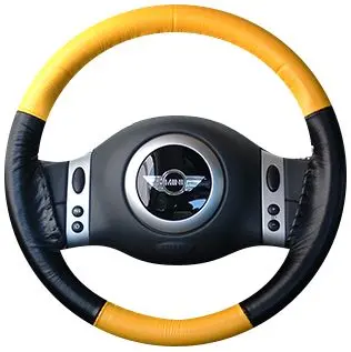 Camaro Wheelskins - Eurotone Two-Color Leather Steering Wheel Covers 1