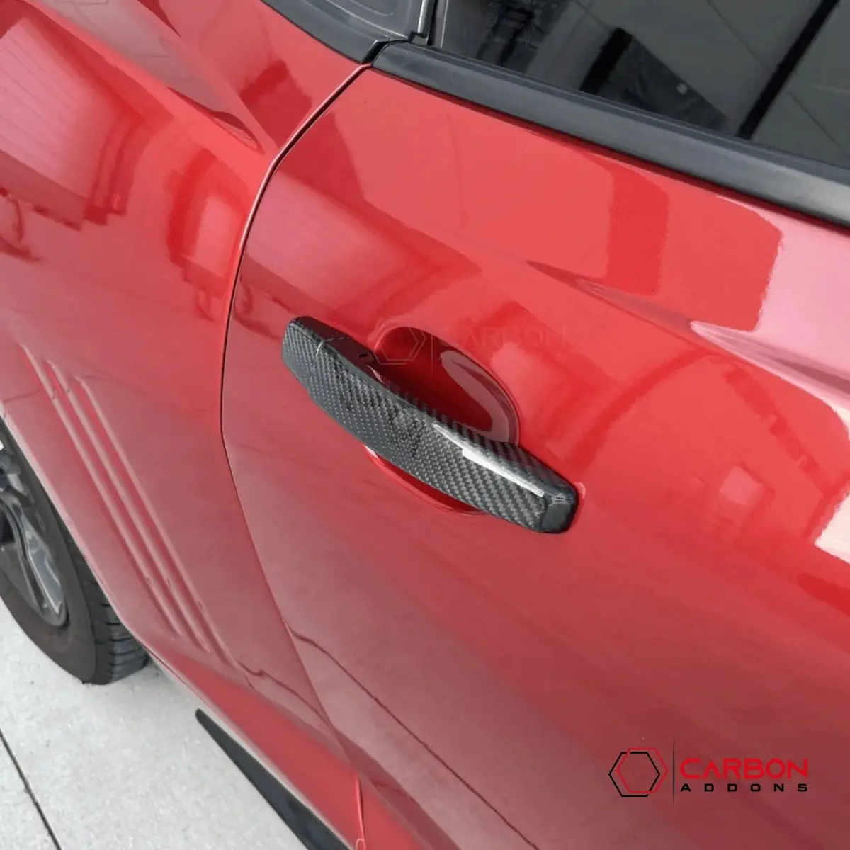 Exterior Carbon Fiber Door Handle Covers For 2010-2015 Chevy Camaro 1