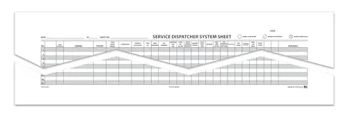Padded Route Sheets For Automotive Repair Tracking - Large 22" X 17" Size 50# White Paper Pad - 47 Lines/Sheet (Black Print) For Daily Progress Monitoring And Record-Keeping 1