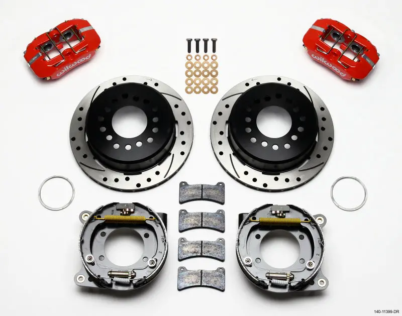 Wilwood 1993-1997 Chevrolet Camaro 4Th Gen Dynapro Low-Profile 11.00In P-Brake Kit Drill-Red 2.75In Offset 1