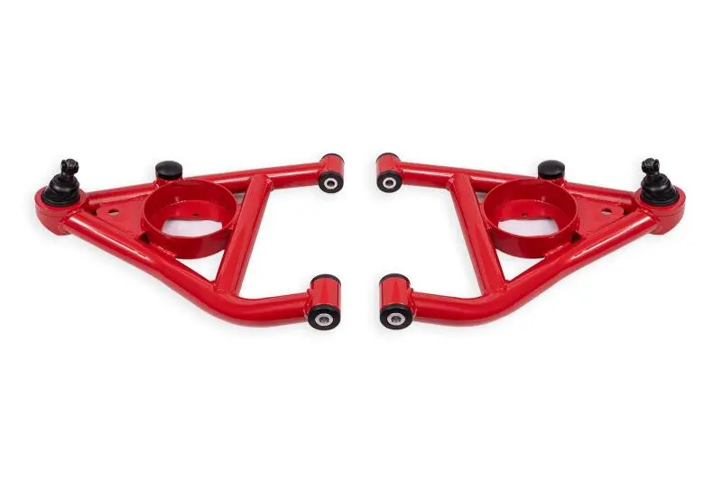 Bmr Suspension 1967-1969 Chevrolet 1St Gen Camaro Bmr W Rear Bump Stops Lower A-Arms W Std Ball Joint (Delrin) Red 1