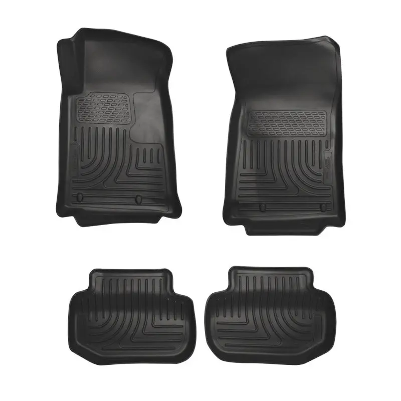 Husky Liners 2010-2015 Chevrolet Camaro 5Th Gen Weatherbeater Combo Black Floor Liners 1
