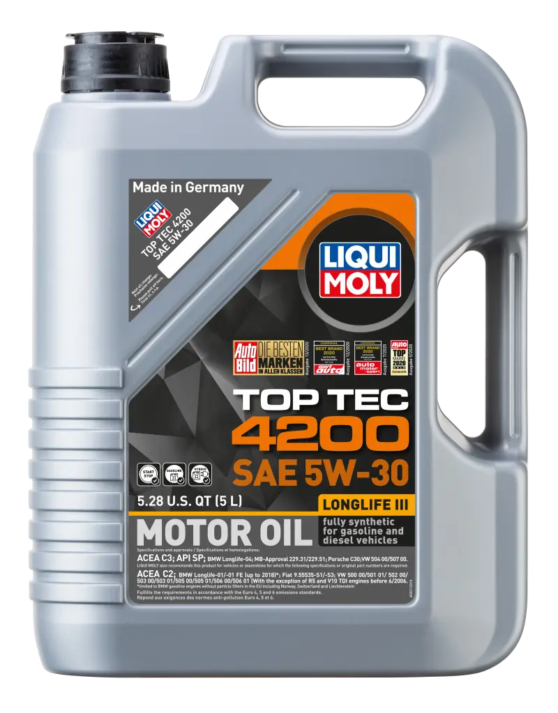 Liqui Moly 1995-2002 Chevrolet Camaro 4Th Gen 5L Top Tec 4200 New Generation Motor Oil Sae 5W30 1