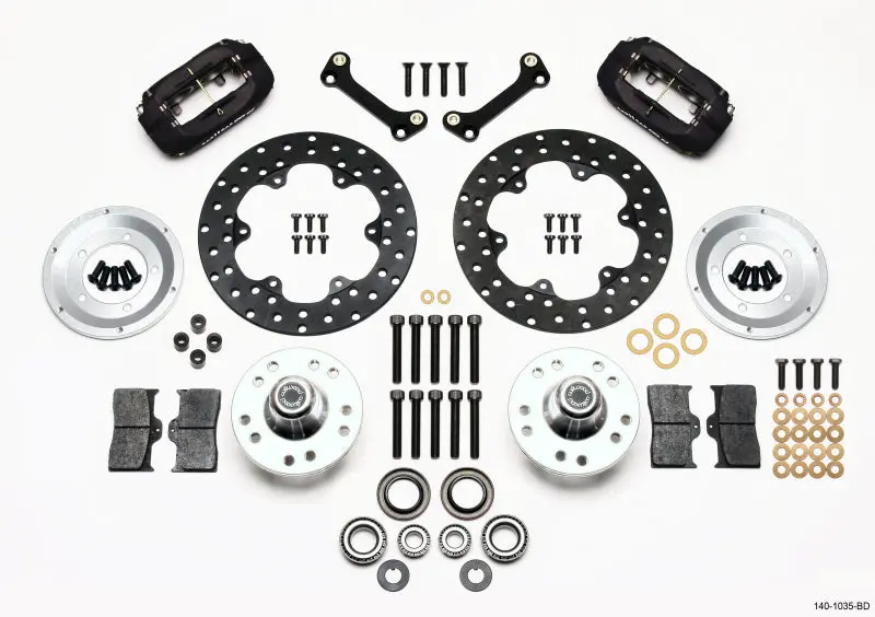 Wilwood 1982-1992 Chevrolet Camaro 3Rd Gen Forged Dynalite Front Drag Kit Drilled Rotor 1