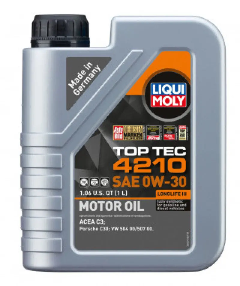 Liqui Moly 1995-2002 Chevrolet Camaro 4Th Gen 1L Top Tec 4210 Motor Oil Sae 0W30 1