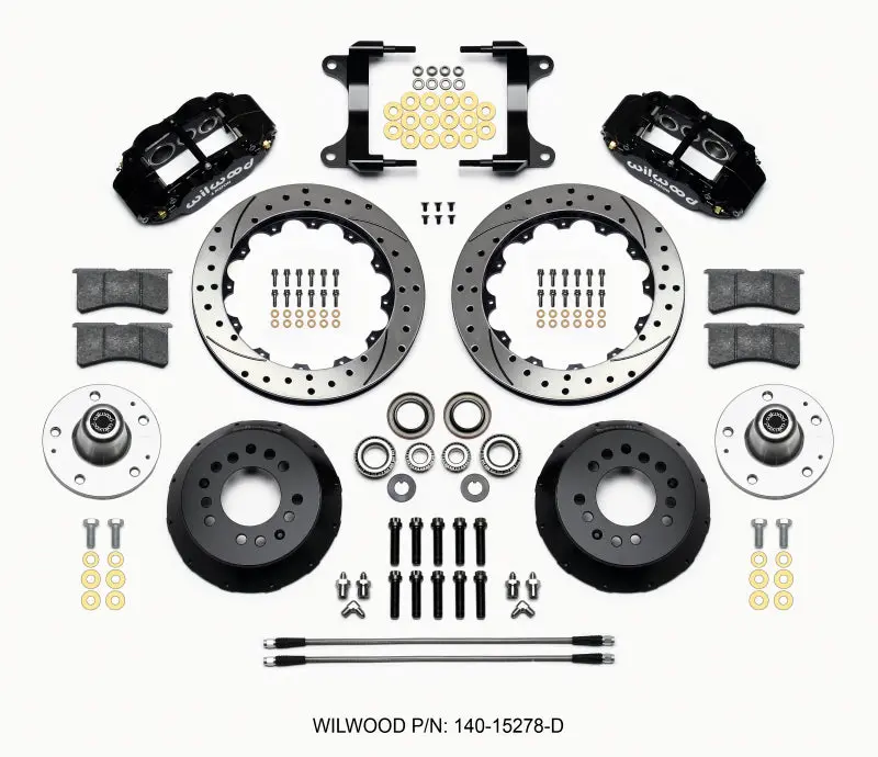 Wilwood 1982-1992 Chevrolet Camaro 3Rd Gen Narrow Superlite 6R Front Hub Kit 12.88In Drilled 1