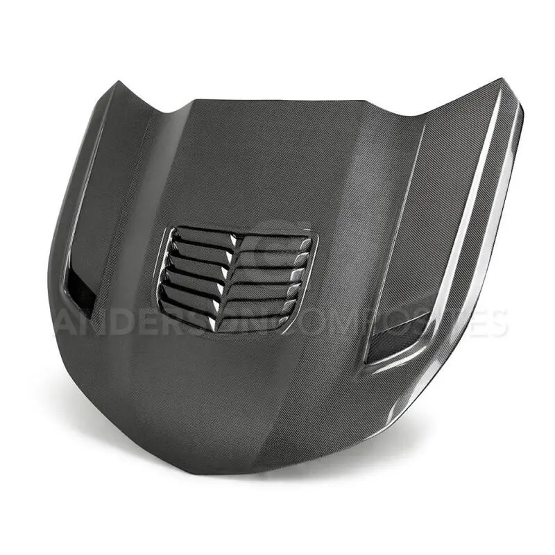 Anderson Composites 2019-2021 Chevrolet Camaro 6Th Gen Double Sided Carbon Fiber Type-T2 Style Hood 1