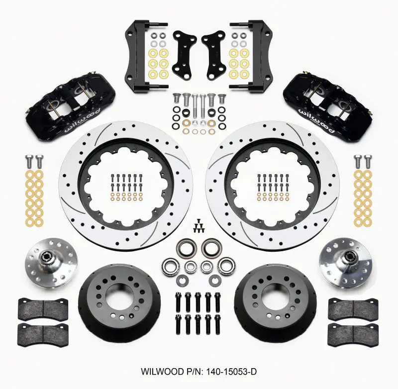 Wilwood 1967-1969 Chevrolet Camaro 1St Gen Aero6 Front Hub Kit 15.00 Drilled 1
