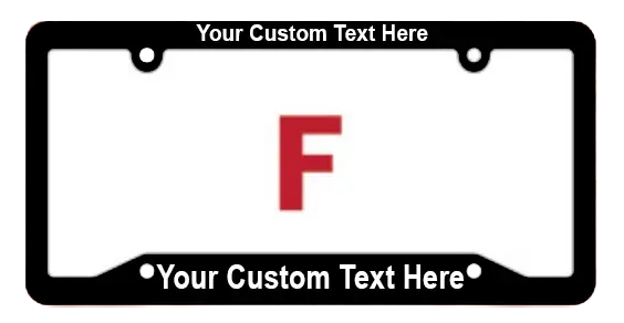 Custom License Popular Plate Frame Model F 1
