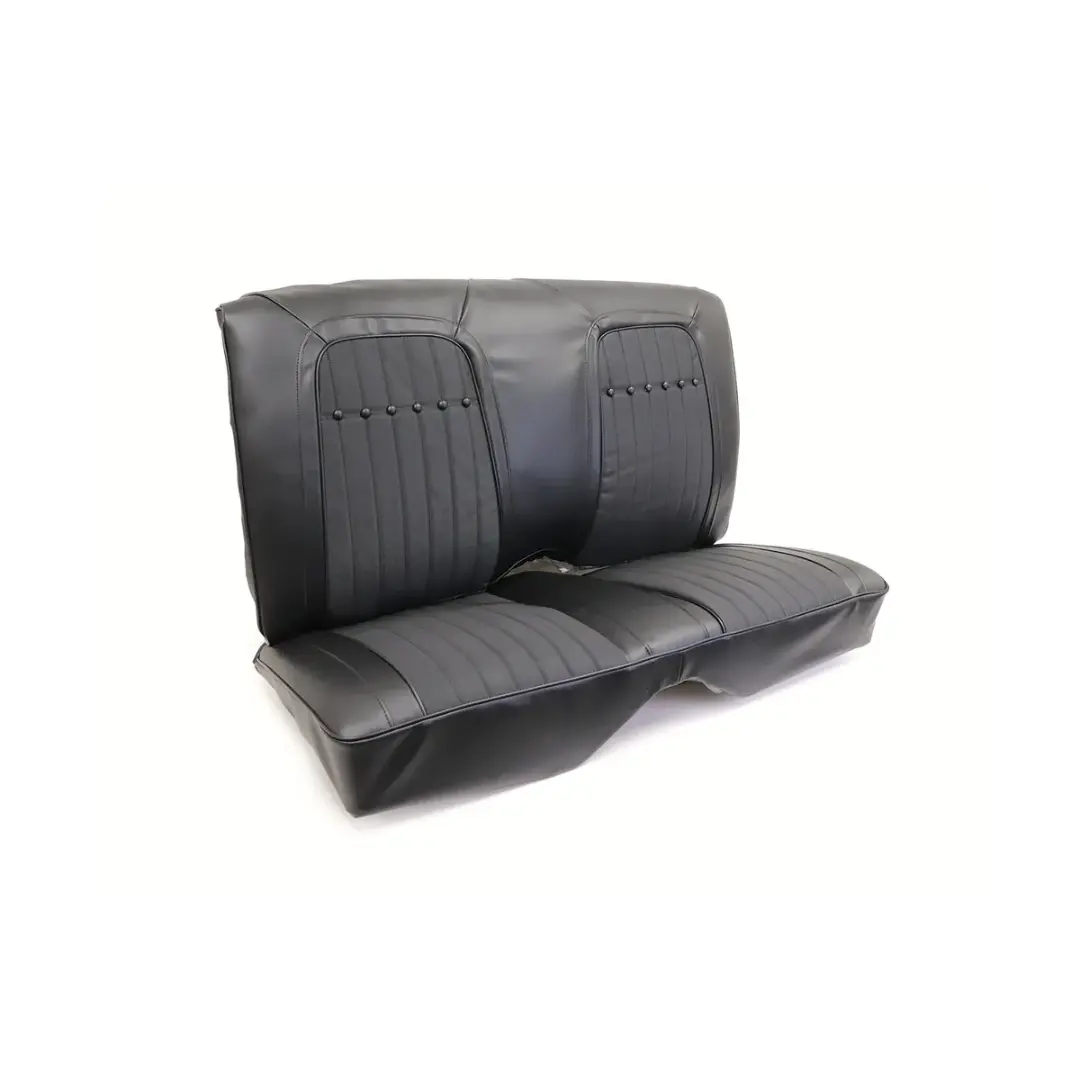 First Generation 1969 Premium Stitched Vinyl Seat Cover Set - Deluxe Interior Rear Convertible - Black 1