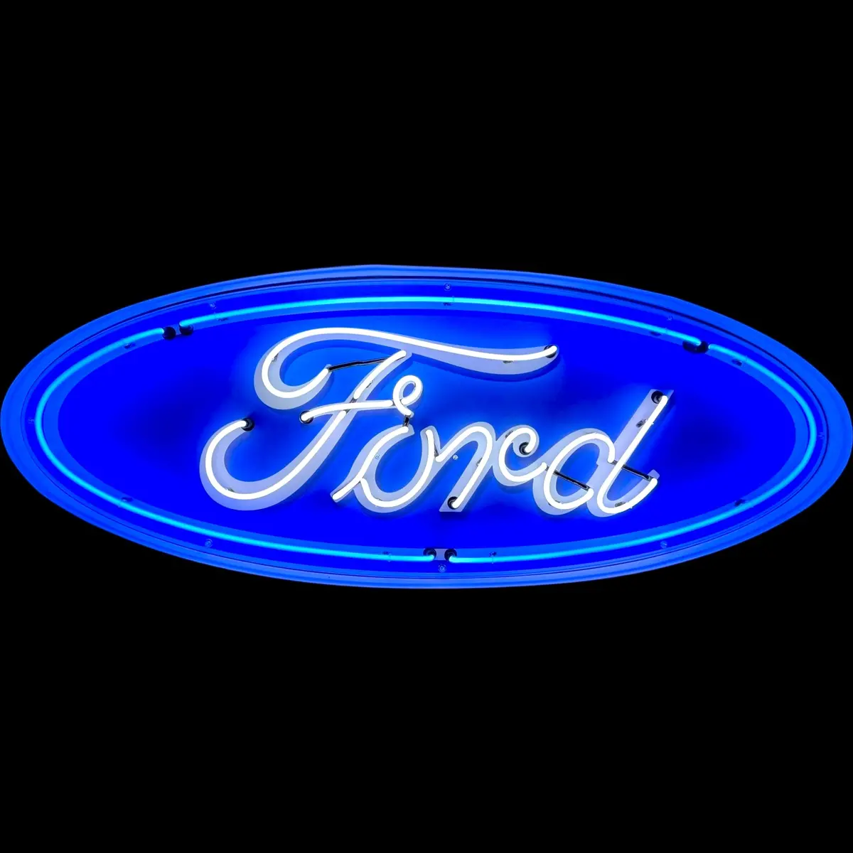 Classic Ford Large Neon Sign - Real Glass, Porcelain, Metal Can Vintage Dealer Lighted Advertising Display 1