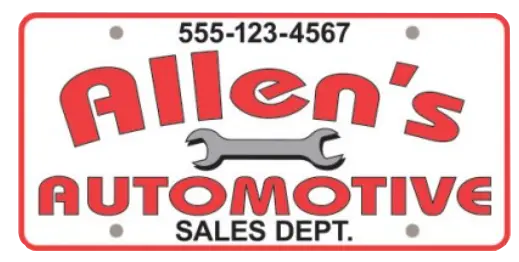 Automotive Sale Plate 1